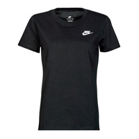 Textil Mulher T-Shirt mangas curtas Nike Club T-Shirt Preto / Branco