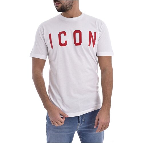 Textil Homem T-shirts e Pólos Dsquared S74GD0601 Branco