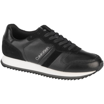 Sapatos Homem Sapatilhas Calvin Klein Jeans Marvin Nappa Chunky Trainers Low Top Lace Up Lth Preto