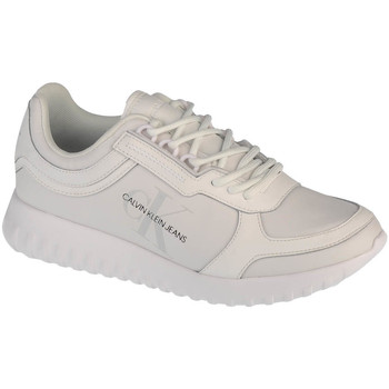 Sapatos Mulher Sapatilhas Calvin Klein Brand JEANS Runner Laceup Branco