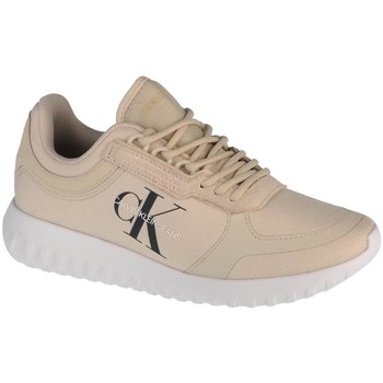 Sapatos Mulher Sapatilhas Calvin Klein Jeans Runner Laceup Bege