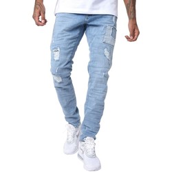 Textil Homem Calças de ganga slim Project X Paris Jeans skinny avec empiècements style patch bleu clair