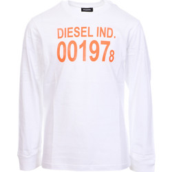 Textil Homem T-shirt mangas compridas Diesel  Branco