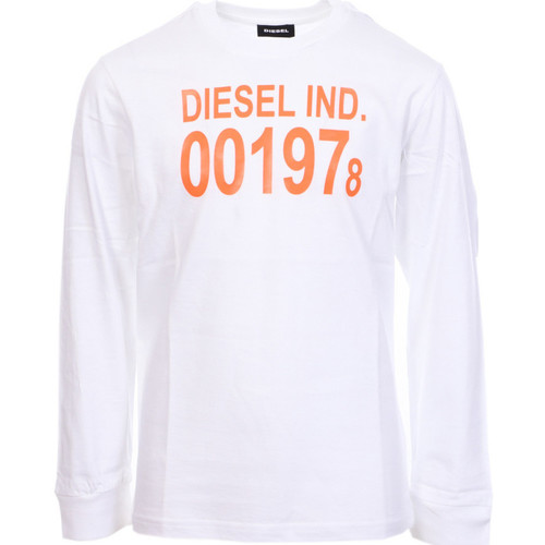 Textil Rapaz T-shirt mangas compridas Diesel  Branco