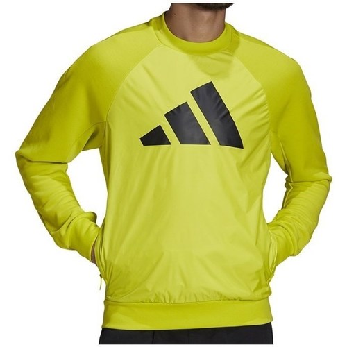 Textil Homem Sweats adidas Originals Sportswear Fabric Block Sweatshirt Amarelo