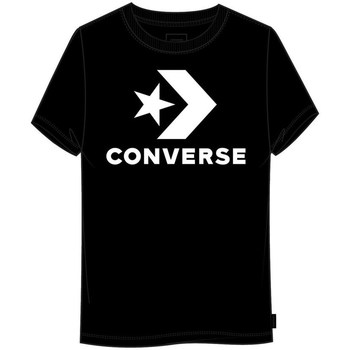 Textil Mulher T-Shirt mangas curtas Converse Smith Star Chevron Center Front Preto
