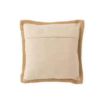 J-line COUSSIN FEUILLE POLYE BEI/MAU (49x49x4cm) Bege