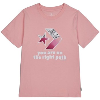 Tecollection Mulher T-Shirt mangas curtas Converse pink Traibazer Graphic Tee Rosa