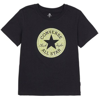 Textil Mulher T-Shirt mangas curtas Converse converse american basketball association collection release date Star Leopard Patch Tee Preto