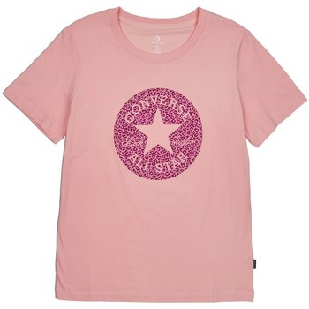 Textil Mulher T-Shirt mangas curtas Converse Barrie cashmere intarsia sweater Patch Tee Rosa