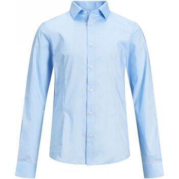 Textil Rapaz Camisas mangas comprida Jack & Jones 12151620 PARMA JR-CASHMERE Azul