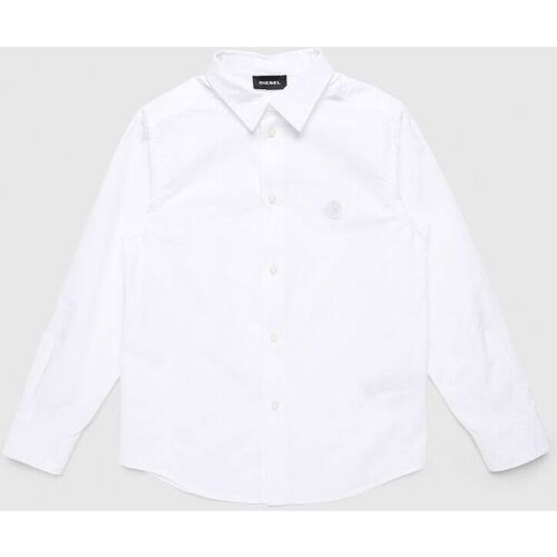 Textil Rapaz Camisas mangas comprida Diesel 00J4QM KXB25 CSBILL-K100 WHITE Branco