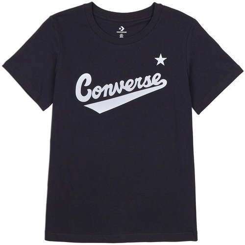 Textil Mulher Converse Star Series Bb Mid-top 10m Converse Scripted Wordmark Tee Preto