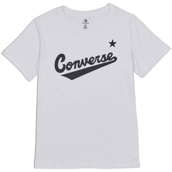 Textil Mulher T-Shirt mangas curtas Converse Scripted Wordmark Tee 