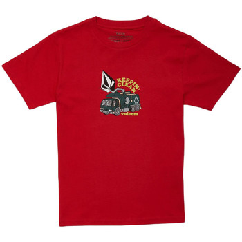 Textil Rapaz T-Shirt mangas curtas Volcom  Vermelho