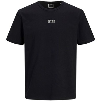 Textil Rapaz T-shirts e Pólos Jack & Jones 12195179 CLASSIC TEE-BLACK Preto