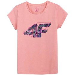 Textil Rapariga T-Shirt mangas curtas 4F JTSD003A Cor-de-rosa