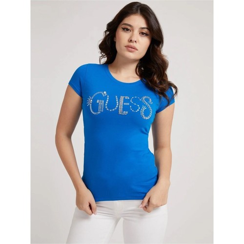 Textil Mulher T-shirts e Pólos Guess W1RI01 KA0Q0-G7K7 Azul