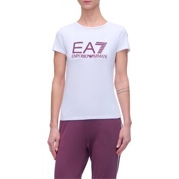 Textil Mulher T-shirts e Pólos Emporio EMPORIO Armani EA7 6KTT25 TJAPZ Branco