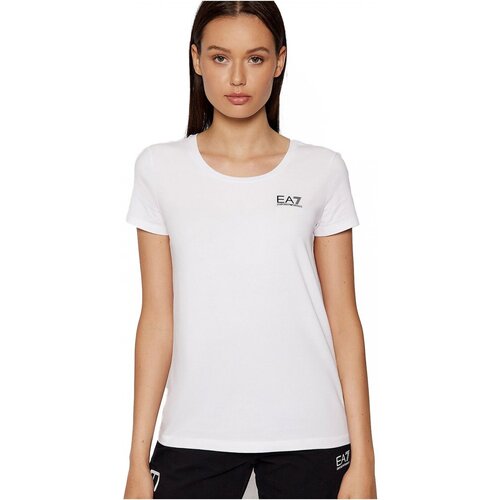 Textil Mulher T-shirts e Pólos Emporio Armani EA7 6KTT18 TJ12Z Branco