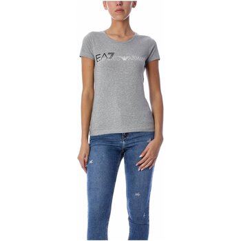 Textil Mulher T-shirts e Pólos Emporio Armani EA7 6KTT58 TJ2HZ Cinza