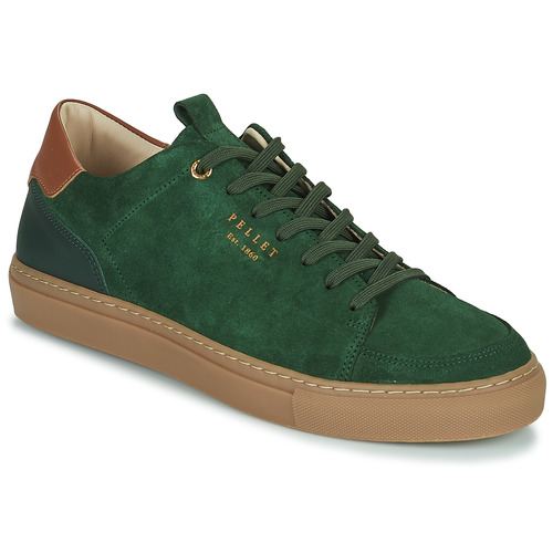 Sapatos Homem Sapatilhas Pellet SIMON Veludo / Verde / Pinheiro