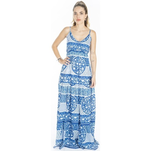 Textil Mulher Vestidos compridos Isla Bonita By Sigris Todos os sapatos de senhora. Azul