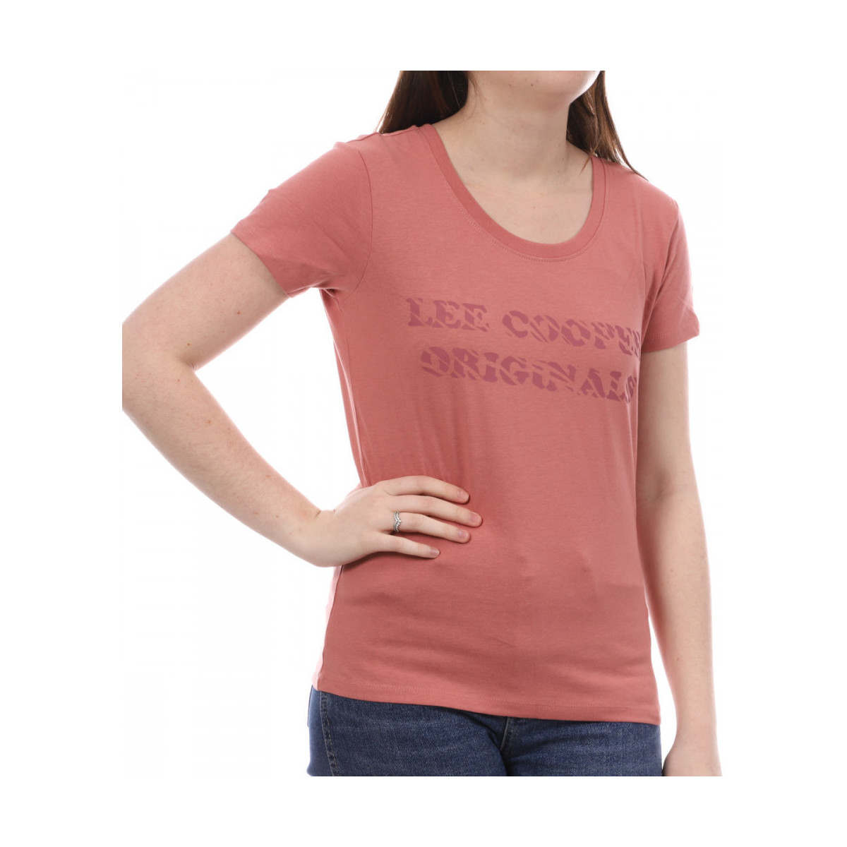 Textil Mulher T-shirts e Pólos Lee Cooper  Rosa