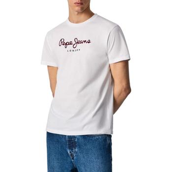 Textil Homem T-Shirt mangas curtas Pepe Tjm JEANS  Branco