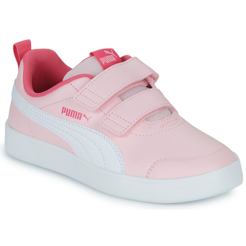 Sapatos Rapariga Sapatilhas Puma Zaino Courtflex v2 V PS Rosa / Branco