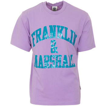 Textil Homem T-Shirt mangas curtas Franklin & Marshall T-shirt à manches courtes Violeta