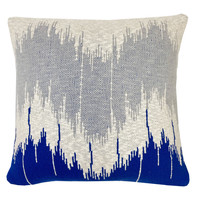 Casa Almofadas Malagoon Wave knitted cushion blue (NEW) Azul