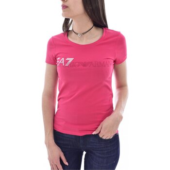 Textil Mulher T-shirts e Pólos Emporio Armani EA7 6KTT58 TJ2HZ Rosa