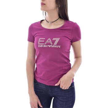 Textil Mulher T-shirts e Pólos Emporio Armani EA7 6KTT36 TJAPZ Violeta