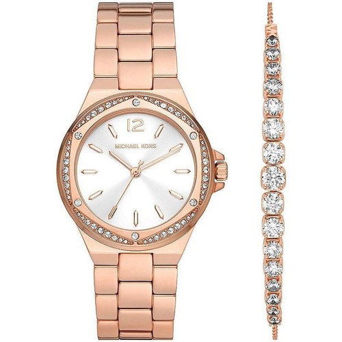 Relógios & jóias Mulher Relógio Raso: 0 cm MK1053SET WATCH AND BRACELET-LENNOX Rosa