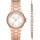 Relógios & jóias Mulher Relógio pontos de fidelidade ao dar a sua opinião Sister MK1053SET WATCH AND BRACELET-LENNOX Rosa