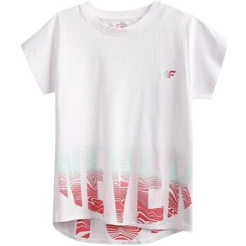 Textil Rapariga T-Shirt mangas curtas 4F JTSD006 Vermelho, Branco