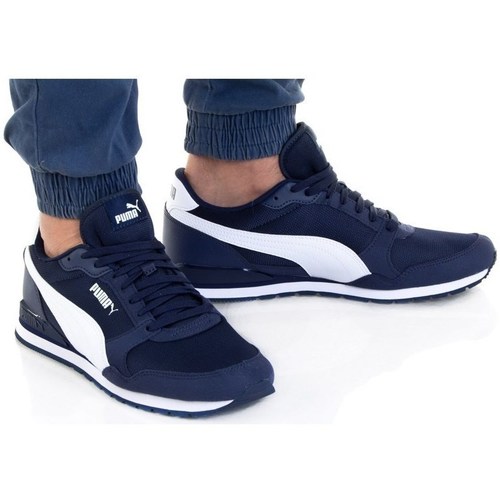 Puma ST Runner V3 Mesh Branco, Azul marinho