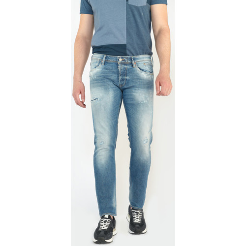 Textil Homem Calças de ganga Painéis de Paredeises Jeans slim elástica 700/11, comprimento 34 Azul