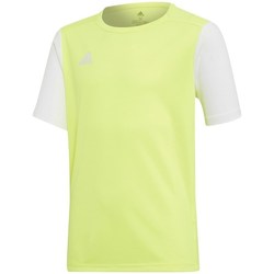 Tematching Rapaz T-Shirt mangas curtas adidas Originals Junior Estro 19 Verde claro, Branco