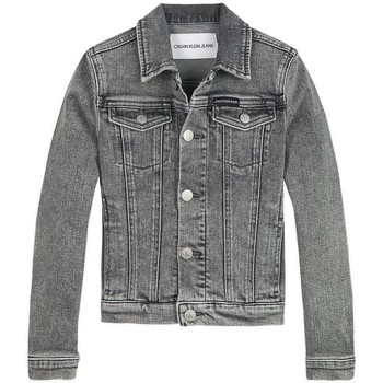 Textil Rapariga casacos de ganga Calvin Klein Jeans IG0IG01246 DENIM JKT-GREY SALT PEPPER Cinza
