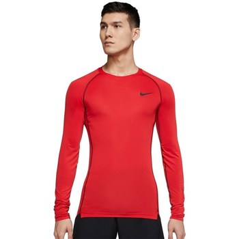 Textil Homem T-Shirt mangas curtas react Nike Pro Compression Vermelho