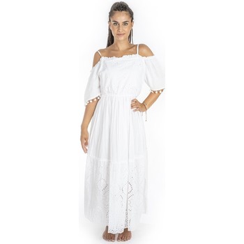 Textil Mulher Vestidos Isla Bonita By Sigris Vestir Branco