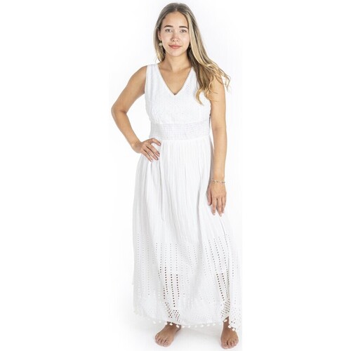 Textil Mulher Vestidos Isla Bonita By Sigris Vestir Branco