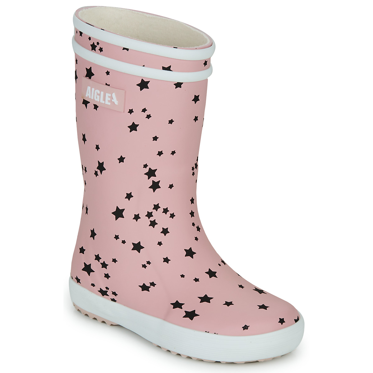 Sapatos Rapariga Botas de borracha Aigle LOLLY POP PLAY2 Rosa / Estrelas