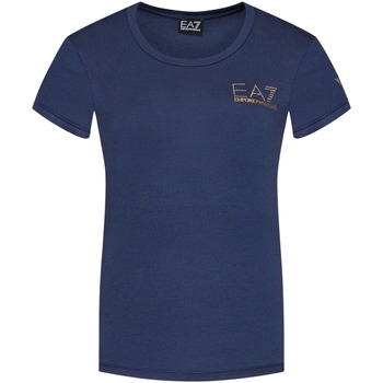 Textil Mulher T-Shirt mangas curtas Ea7 Emporio Bag Armani T-shirt femme Azul