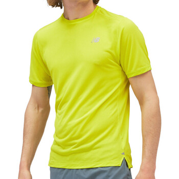Textil Homem T-shirts e Pólos New Balance  Amarelo