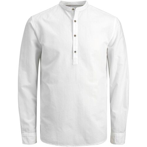 Textil Rapaz Camisas mangas comprida Jack & Jones 12204888 SUMMER HALF-WHITE Branco