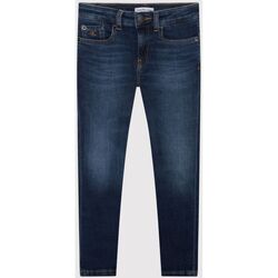 Textil Rapaz Calças de ganga Calvin Klein Jeans IB0IB01073 SKINNY-ESSENTIAL DARK BLUE Azul