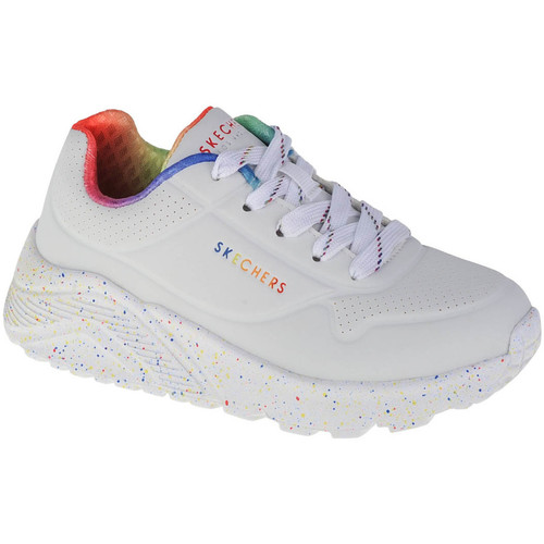 Sapatos Rapariga Sapatilhas Skechers Uno Lite Rainbow Speckle Branco